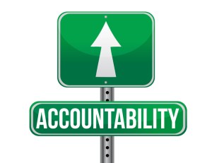 accountability road sign illustration design over a white background
