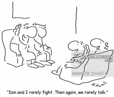 'Don and I rarely fight. Then again, we rarely talk.'